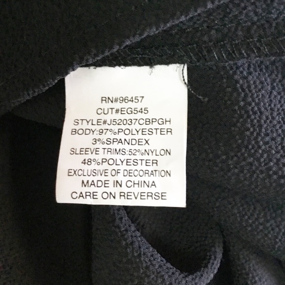 C Wonder Lace Top Size M Black Lace Sleeves Top - Picture 4 of 5